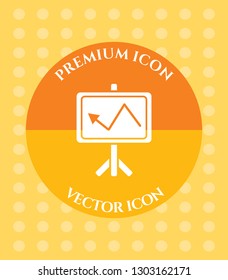 Presentation Chart Icon for Web. Application, Software & Graphic Design.