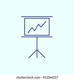 Presentation Chart Line icon. Eps-10.
