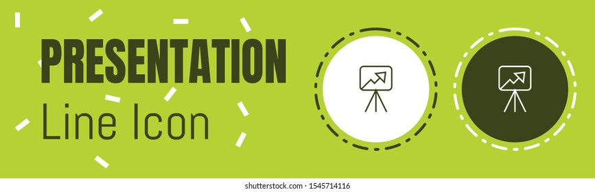 Presentation Chart Line icon. Useful Graphic elements for All Kinds of Designing Work.
