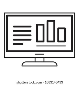 Presentation Chart Rating Business Flat Icon Isolated On White Background