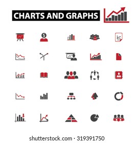 presentation, charts, graphs icons