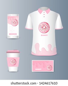 Presentation of a collection fashionable stylish items for marketing promotion goods and services on the market. Vector illustration