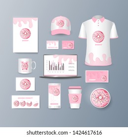 Presentation of a collection fashionable stylish items for marketing promotion goods and services on the market. Vector illustration