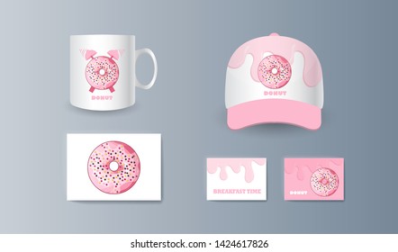 Presentation of a collection fashionable stylish items for marketing promotion goods and services on the market. Vector illustration