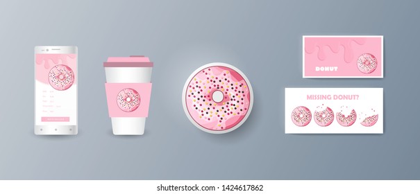 Presentation of a collection fashionable stylish items for marketing promotion goods and services on the market. Vector illustration