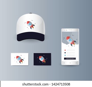 Presentation of a collection fashionable stylish items for marketing promotion goods and services on the market. Vector illustration