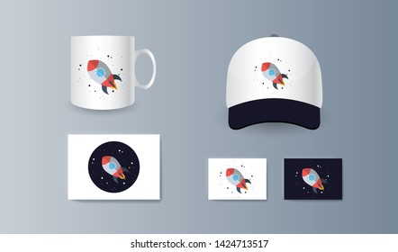 Presentation of a collection fashionable stylish items for marketing promotion goods and services on the market. Vector illustration