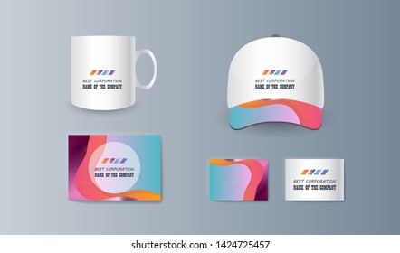 Presentation of a collection fashionable stylish items for marketing promotion goods and services on the market. Vector illustration