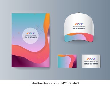 Presentation of a collection fashionable stylish items for marketing promotion goods and services on the market. Vector illustration