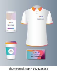 Presentation of a collection fashionable stylish items for marketing promotion goods and services on the market. Vector illustration