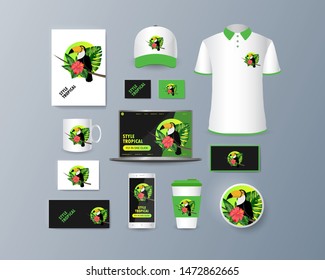 Presentation of a collection fashionable stylish items for marketing promotion goods and services on the market. Vector illustration