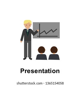 Presentation color icon. Element of business illustration. Premium quality graphic design icon. Signs and symbols collection icon for websites, web design, mobile app