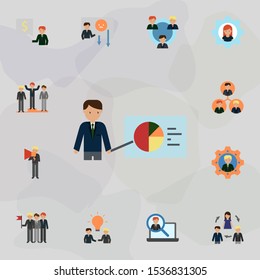 Presentation color icon. Universal set of business for website design and development, app development