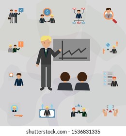 Presentation color icon. Universal set of business for website design and development, app development