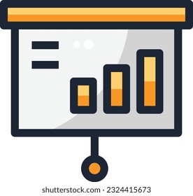 Presentation Color Line Icon - Single Icon, Vector