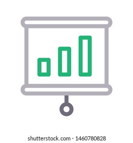 presentation colour line vector icon