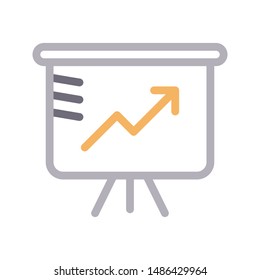 presentation colour line vector icon