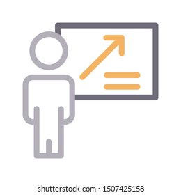 presentation colour line vector icon