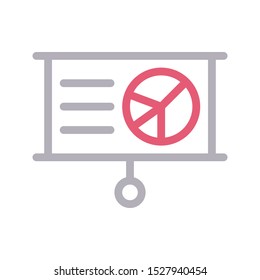 presentation colour linr vector icon