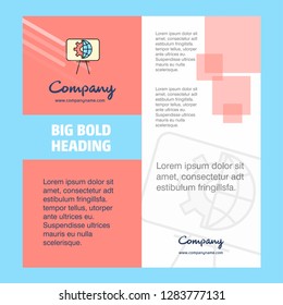 Presentation  Company Brochure Title Page Design. Company profile, annual report, presentations, leaflet Vector Background