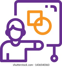 Presentation concept icon in trendy flat style isolated on white background. Presentation concept symbol. Vector illustration