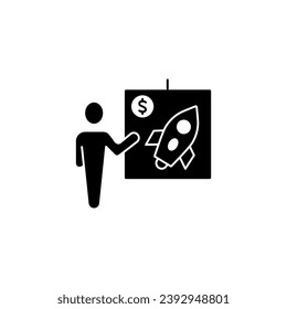 Presentation concept line icon. Simple element illustration. Presentation concept outline symbol design.