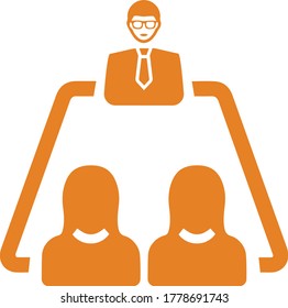 Präsentation, Konferenzsymbol / orange Version