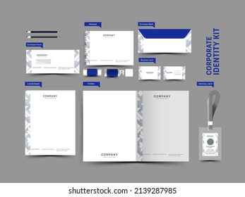 Presentación De Kits Empresariales Sobre Antecedentes Gris Para La Empresa.