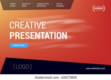 Presentation cover. Use in leaflet, corporate report, marketing, advertising, annual report, banner. modern style. Business template for brochure or booklet.