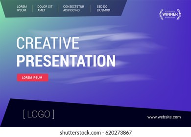 Presentation cover. Use in leaflet, corporate report, marketing, advertising, annual report, banner. modern style. Business template for brochure or booklet.
