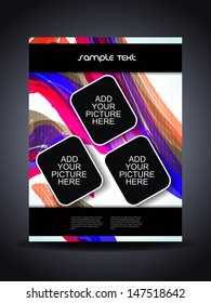 Presentation of creative beautiful flyer or cover design. Vector Illustration