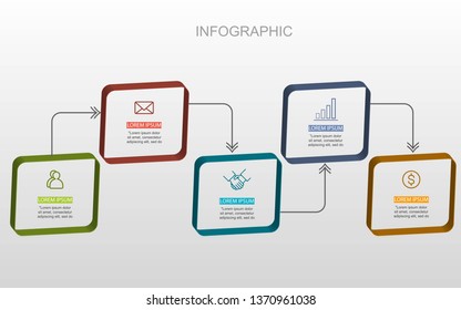 Presentation creative concept . Volume 3D infographic. With 5 options vector illustration EPS10. 