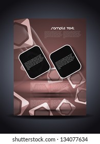 Presentation of creative corporate flyer or cover design. Vector Illustration