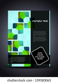 Presentation of creative corporate flyer or cover design. Vector Illustration