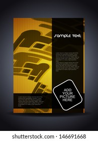 Presentation of creative corporate flyer or cover design. Vector Illustration