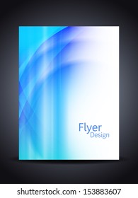 Presentation of creative corporate flyer or cover design in blue color. vector illustration