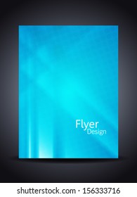 Presentation of creative corporate flyer or cover design in blue color. vector illustration