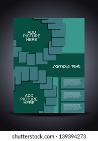 Presentation of creative corporate flyer, magazine cover or poster design. vector illustration
