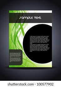 Presentation of creative flyer or cover design. Vector illustration