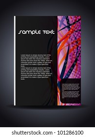 Presentation of creative flyer or cover design. Vector illustration