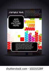 Presentation of creative flyer or cover design. Vector illustration