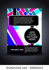 Presentation of creative flyer or cover design. Vector illustration