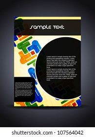 Presentation of creative flyer or cover design. Vector illustration