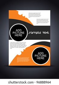 Presentation of creative flyer or cover design. Vector illustration