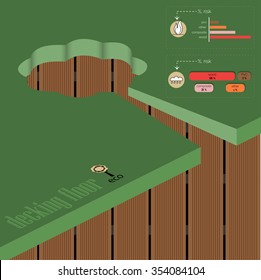 Presentation decking, floor exterior, advertising, representation+ In the archive you will find seamless template of decking floor