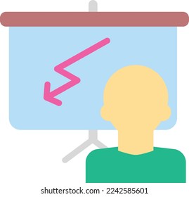 presentation decrease illustration with flat style