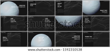 Presentation design vector template, multipurpose template for presentation slide, flyer, brochure cover design, infographic report.Cyberspace technology, futuristic digital science technology concept