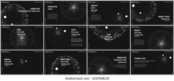 Presentation design vector templates, multipurpose template for presentation slide, flyer, brochure cover design, infographic report. Medical pharmacy, science research, medical technology concept.