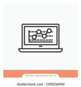 Presentation diagram Icon Vector Illustration