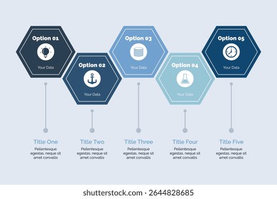 Präsentationsdiagramm Projektplan Arbeitsbereich Workflow-Schritte Option Fünf